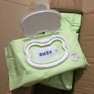 漫画様式の有機性敏感な皮の赤ん坊のぬれたワイプの習慣は100pcに1つを詰めた