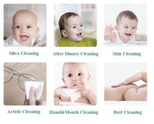 有機性赤ん坊水は赤ん坊のための 100% の生物分解性のタケ繊維のぬれたワイプを拭きます