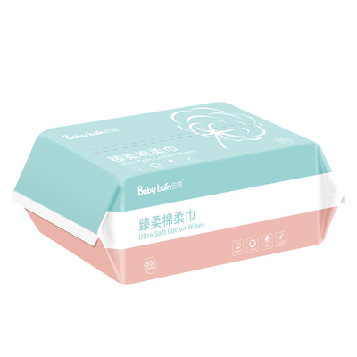 毎日の使用のための赤ん坊の顔の使い捨て可能な乾燥したティッシュ 100% の綿