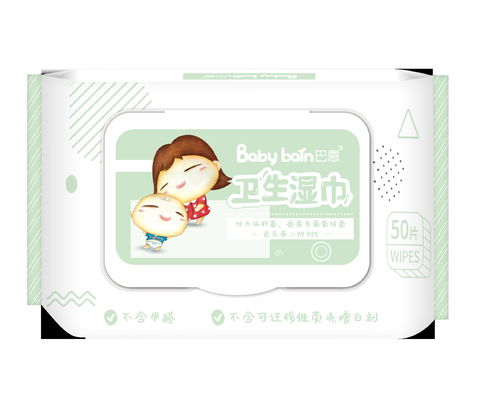 Ecoの幼児赤ん坊のクリーニングの皮のための友好的で使い捨て可能なぬれたワイプのティッシュ