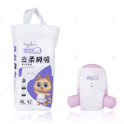 使い捨て可能な赤ん坊はズボン 100% の綿 3D チャネルの反漏出を抜きます