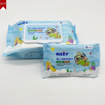 すべての年齢のための 100% 純水 Eco の友好的な生物分解性の有機性使い捨て可能なウェット ワイプ