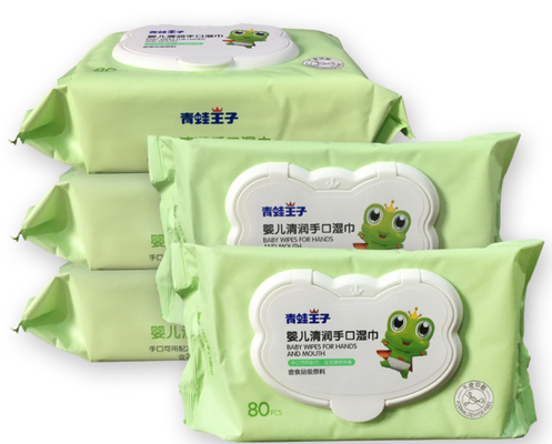ぬれたティッシュのぬれたワイプをきれいにしているカスタマイズ可能な低刺激性のUnscented Flushableの赤ん坊ボディ