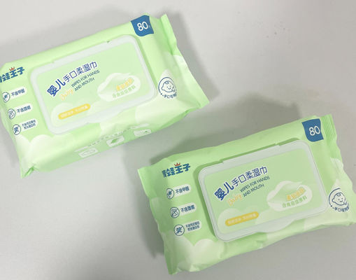 有機性99%水赤ん坊は商標の非編まれた生地の赤ん坊のぬれたワイプを拭く