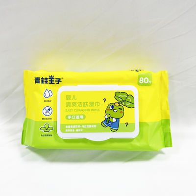 OEMのアルコールなしでぬれたワイプ50pcsを消毒する私用ロゴ手