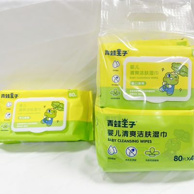 OEMのアルコールなしでぬれたワイプ50pcsを消毒する私用ロゴ手