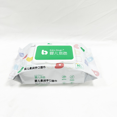 Spunlaceの生地の赤ん坊の赤ん坊のためのぬれたワイプの非編まれた生地の卸売の使い捨て可能なワイプ