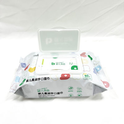 Spunlaceの生地の赤ん坊の赤ん坊のために使い捨て可能なぬれたワイプの非編まれた生地