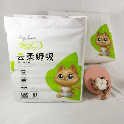 OEMは100本のタケ繊維の使い捨て可能な赤ん坊の性質のおむつのおむつのズボンを製造する