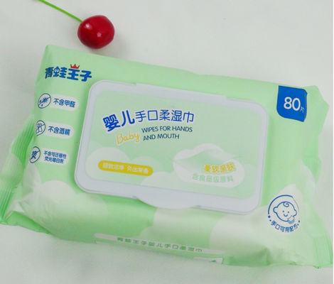注文の赤ん坊のワイプの試供品水は有機性赤ん坊のぬれたワイプを拭く