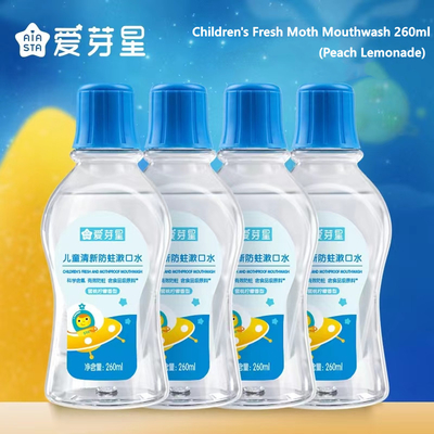 きれいな口および新しい呼吸260ml口頭心配のうがい薬の子供のモモ レモン味