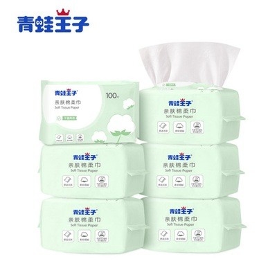 使い捨て可能な乾燥したワイプをきれいにする純粋な綿の表面タオルの日常生活