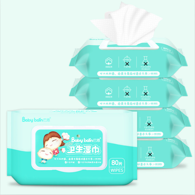 OEM ODMの使い捨て可能なぬれたワイプ80pcs