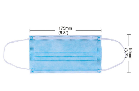薬剤の等級のEarloopの使い捨て可能なマスク伸縮性があるEarloop 17.5x9.5cm