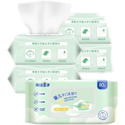 使い捨て可能な綿のぬれたワイプ防腐剤の清潔になるティッシュ無し