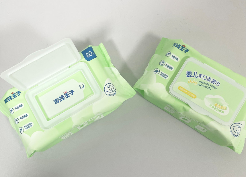 有機性99%水赤ん坊は商標の非編まれた生地の赤ん坊のぬれたワイプを拭く