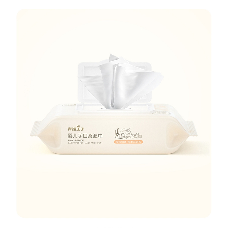 Oemの注文の生物degrable赤ん坊の携帯用ぬれたワイプの商標80pcs水ワイプ