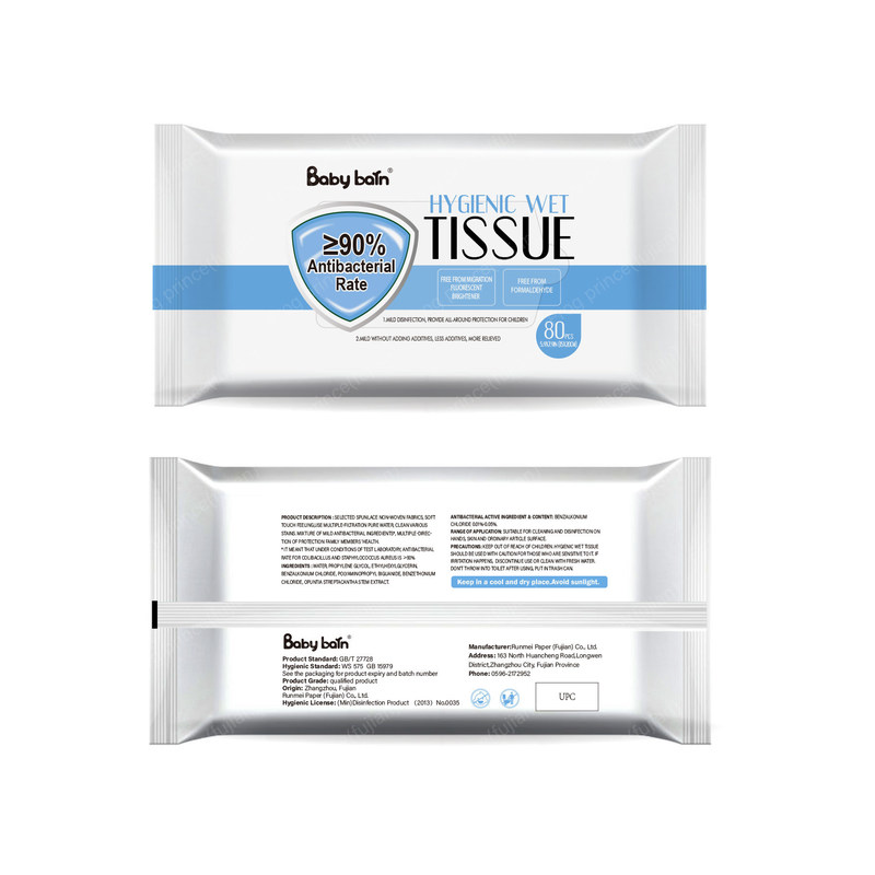 アルコールのないよい方式の堅いプラスチック唇80の引きのぬれたワイプ